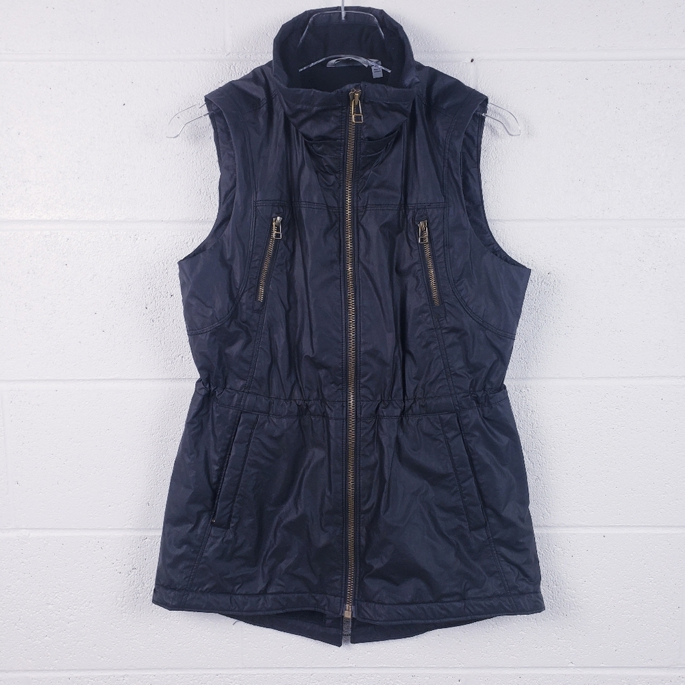 Athleta Alpine Air Black Vest Fleece Lined Full‎ Zip Women's Size XS